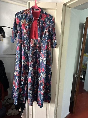 Айымдардын кийими: Платье BIBA с принтом птиц и цветов - Бренд: BIBA (ярлык на фото) - — 2