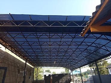 Офис эмереги: Чатыр, Аркалуу, Металл, Поликарбонат, Орнотуу — 2