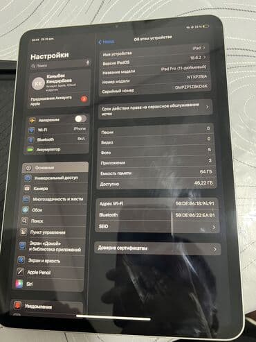 карты памяти class 3 для планшетов: Планшет, Apple, память 64 ГБ, 10" - 11", Wi-Fi, Б/у, Классический цвет - Серебристый — 4