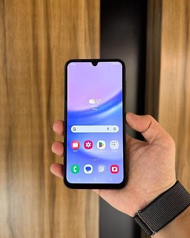 Уюлдук телефондор жана аксессуарлар: Samsung Galaxy A15, Колдонулган, 128 ГБ, түсү - Көк, 2 SIM — 1