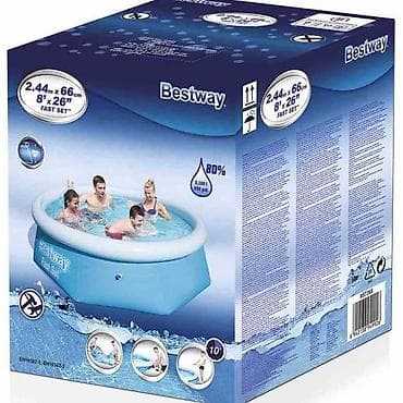 Спорт и хобби: Надувной бассейн Bestway 57265 / 57008 Fast Set отличается простотой — 2