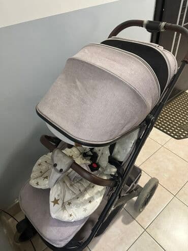 обмен на коляску: Коляска, цвет - Коричневый, Б/у — 2