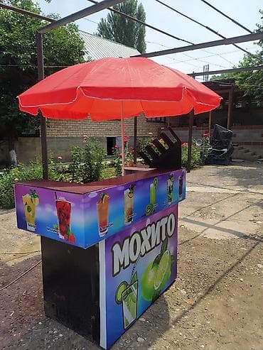 первая линия: Мобильная стойка для продажи напитков «Мохито» с зонтом - Компактный — 4