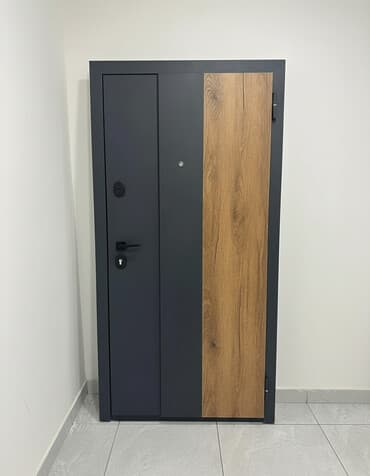 Двери для домов и квартир, Металлическая, Другое количество створок, Беларусская, В стиле хай-тек, цвет - Серый