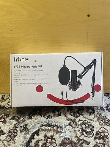 микрофон fifine: Комплект микрофона Fifine T732 - Полный набор для записи, стриминга — 1