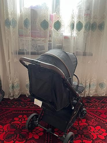 rant flex: Прогулочная коляска Ining Baby, черная с оранжевыми кантами - Легкая — 5
