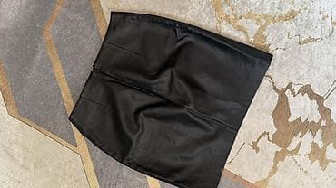 кожыный куртка: Юбка, Юбканын модели: Түз, Мини, Бели өйдө, Ылдый жагы ачык — 2