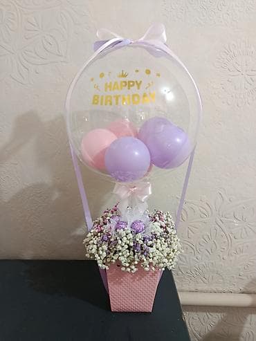 доставка подарков: Подарочные композиции с шарами bubbles цветами и шоколадом и — 1