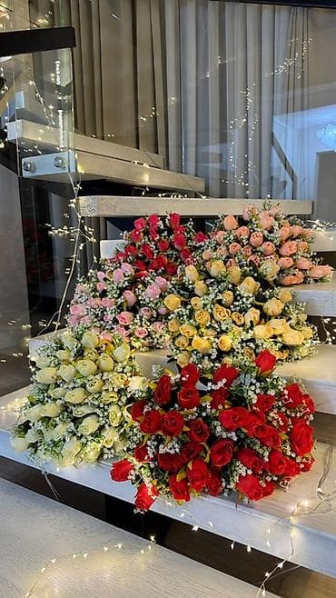 Монобукеты из роз - Пышные авторские монобукеты из свежих роз