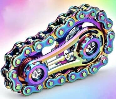 купить бейблейды: Необычный спиннер, выполненный в виде велосипедной цепи. Изготовлен из — 2