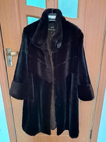 Шорты: Шуба, Норка, По колено, XL — 1