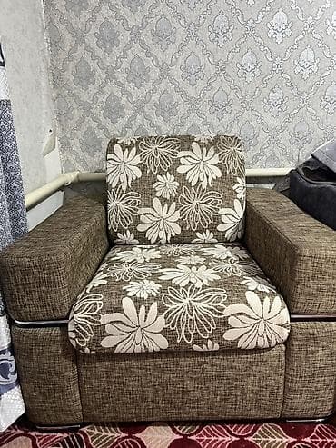 шкав сатылат: Кресло керебет, Колдонулган, Экилик, түсү - Күрөң — 1