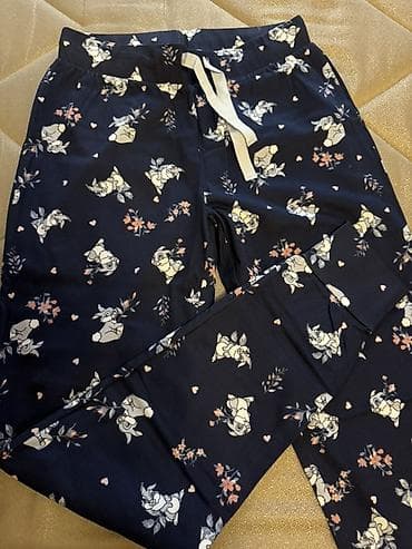 Личные вещи: Женские джоггеры/домашние брюки с принтом - Цвет: тёмно‑синий (navy) — 2