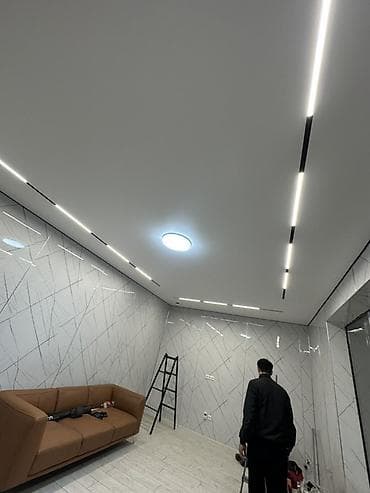 навесной потолок: Натяжной потолок Матовое Монтаж — 2