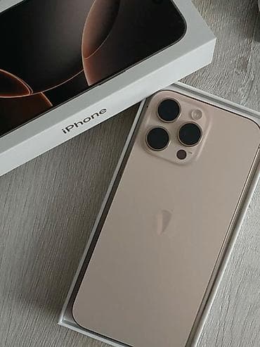 наушники s600: IPhone 16 Pro, Desert Titanium, Коробка, 90 % — 1