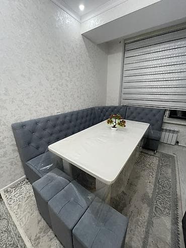 dinner table: Кухонный мягкий уголок, Другой материал, цвет - Серый — 4
