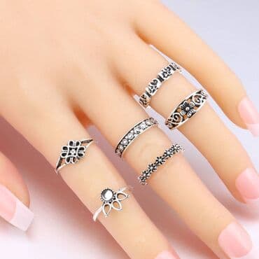 пистолет с пулями: Модный набор фаланговых колец ✨ Этот комплект из изящных серебристых — 4