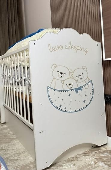 продаю спальный мешок: Детская кроватка “Love Sleeping” с рисунком мишек - Цвет: белый — 3