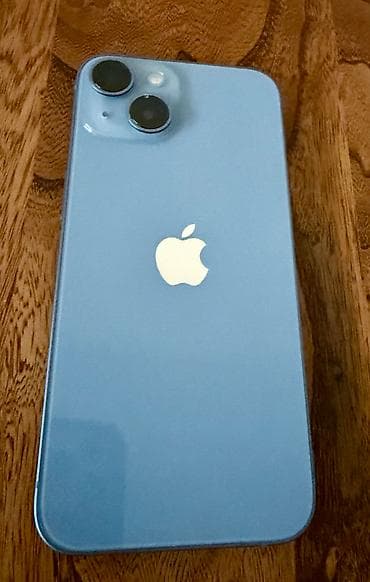 poco х3: IPhone 14, Б/у, 128 ГБ, Голубой, Чехол, Кабель, Коробка, 84 % — 3