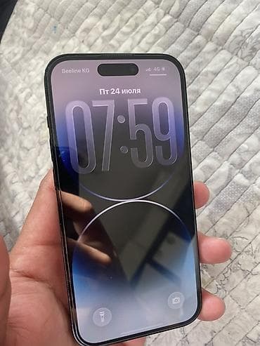 режим ноут 14: IPhone 14 Pro, Б/у, 128 ГБ, Black Titanium, Кабель — 4