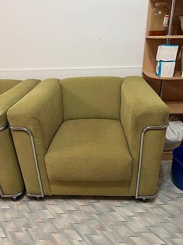 евростиль мебель: Комплект мягкой мебели, Б/у, Самовывоз, цвет - Зеленый — 3