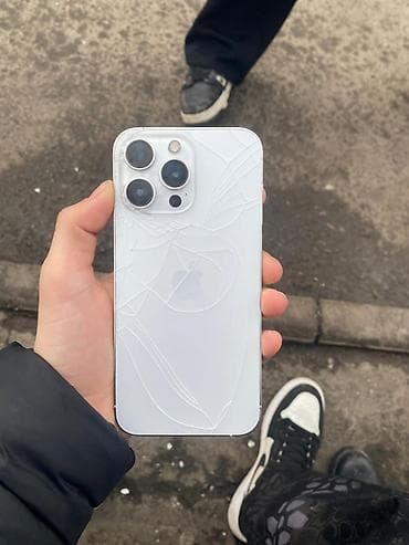 IPhone 14 Pro Max, Б/у, 256 ГБ, Белый, Защитное стекло, 100 % — 1