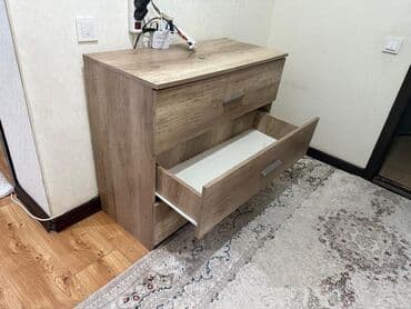 купить комнатные цветы в бишкеке дешево: Спальный гарнитур, Двуспальная кровать, ДСП, цвет - Коричневый — 6