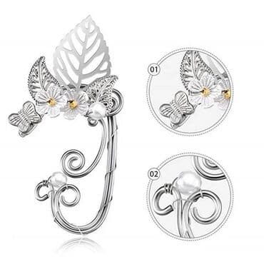 клипса: Серьга У клипса - кафф в готическом стиле — 4