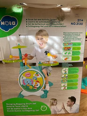 детская музыкальная установка с барабанами: Музыкальный барабан Состояние отличное, почти не пользовались в — 4