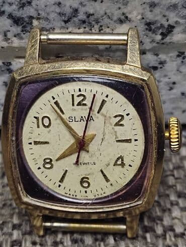 Часы СЛАВА 16 камней, позолота Экспортный вариант Производство СССР