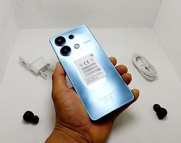 redm: Redmi, Redmi Note 13, Б/у, 128 ГБ, цвет - Голубой, 1 SIM, 2 SIM — 2