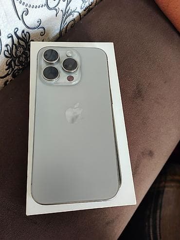 IPhone 15 Pro, Б/у, 512 ГБ, White Titanium, Защитное стекло, Чехол, Коробка, 86 %