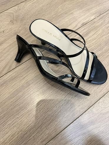 Босоножки Pelle Moda - Цвет: черный, глянцевый лак - Модель: мюли на