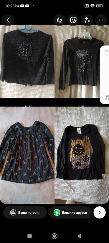 платья леопардовая: Рубашка, цвет - Черный, Б/у — 6