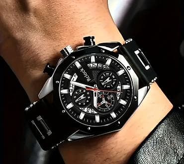 электронный часы: Мужские наручные часы Rclock с хронографом - Тип: кварцевые — 1