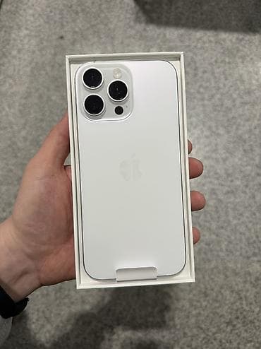 IPhone 16 Pro Max, Б/у, 256 ГБ, White Titanium, Коробка, 95 % at lalafo.kg IPhone 16 Pro Max, Б/у, 256 ГБ, White Titanium, Коробка, 95 %