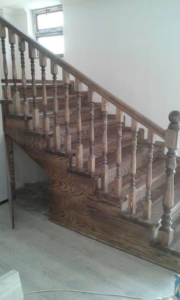 клееный брус дома под ключ проекты цена: "ПЛОТНИК БАЙКЕ" изготовления лестниц — 6