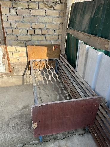 односпальный кровать бу: Односпальная кровать, Каркас без матраса, длина - 195 см — 3