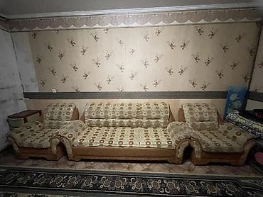 Комплект мягкой мебели, цвет - Коричневый