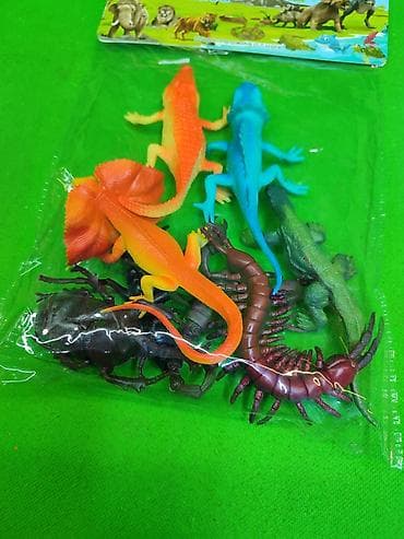 змея игрушка: Насекомые и ящерица игрушки резиновые🐜 Комплектация товара: крокодил — 5