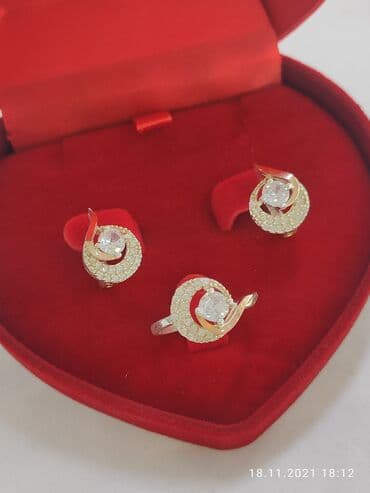 свадебные наборы ручной: Серебро пробы 925 напыление золотом Качество отличное не чернеет — 6