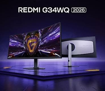 logitech 435: Игровой ультраширокий монитор Redmi G34WQ (модель на коробке: G34WQ — 1