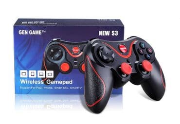 microsoft game consoles: Блютус джойстик NEWS3 Red/Black беспроводной геймпад, Wireless — 1