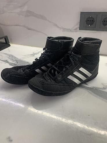 Мужская обувь: Боксерские ботинки Adidas,Kombat spin высокие - Цвет: черный с — 1