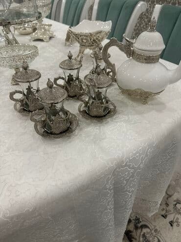 мельхиоровый набор: Распродаю Набор мельхиоровой посуды -дёшево 1.ваза для фруктов -2 шт — 9