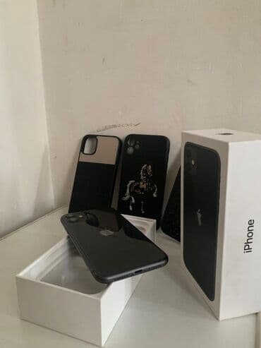redmi 11 т: IPhone 11, Колдонулган, 64 ГБ, Кара, Каптама, 82 % — 2