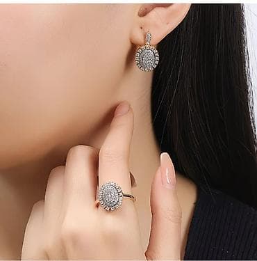 Личные вещи: Ювелирные наборы с жемчугом и фианитами Вариант 1 (круглый дизайн с — 9