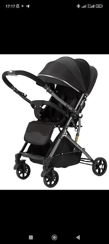 Детский мир: Детская коляска-трансформер INING BABY Rider 2 в 1, черная - — 5