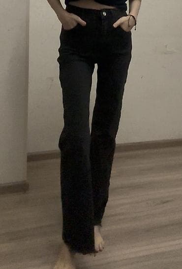 Личные вещи: Черные женские джинсы LSW JEANS - Посадка: высокая - Крой: прямой — 4