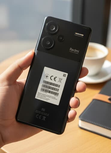 магнит на телефон: Redmi, Redmi Note 13 Pro Plus, Колдонулган, 256 ГБ, түсү - Кара, 2 SIM — 1